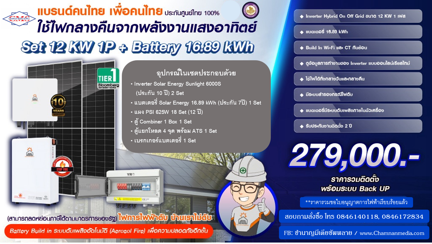 Set 12KW 1P